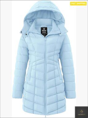 Cozy Puffer Jacket Long Quilted Warm Winter Coat Plus Size Down Alternative